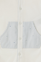 Cotton Stripe Jumpsuit Set